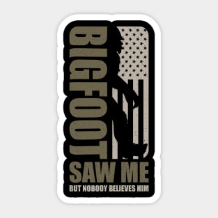 Bigfoot American flag Sticker